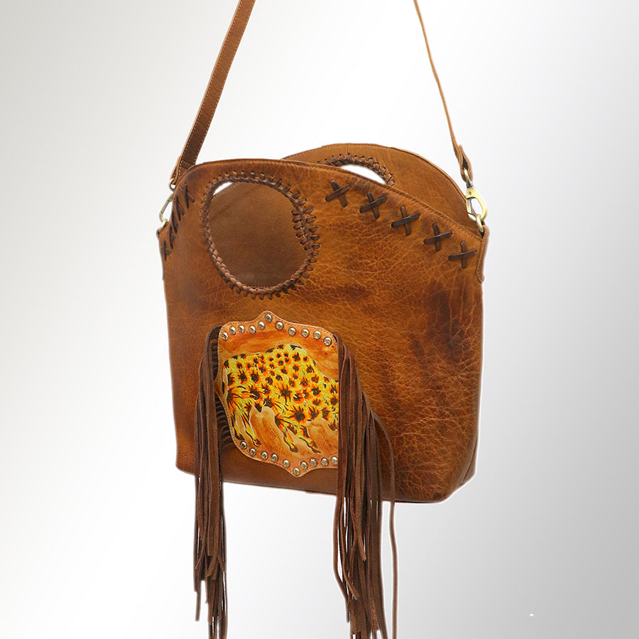 American Darling Bucket full Grain Genuine Leather Western Women Bag Handbag Purse | Travel Bags College Casual - Uhorse