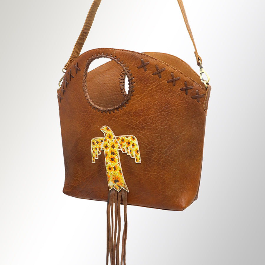 American Darling Bucket full Grain Genuine Leather Western Women Bag Handbag Purse | Travel Bags College Casual - Hilason