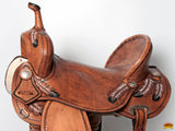 HILASON Flex Tree Western Horse Saddle in American Leather Barrel Trail | for Horses