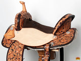HILASON Flex Tree Western Horse Saddle in American Leather Barrel Trail | for Horses