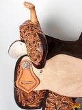 HILASON Flex Tree Western Horse Saddle in American Leather Barrel Trail | for Horses