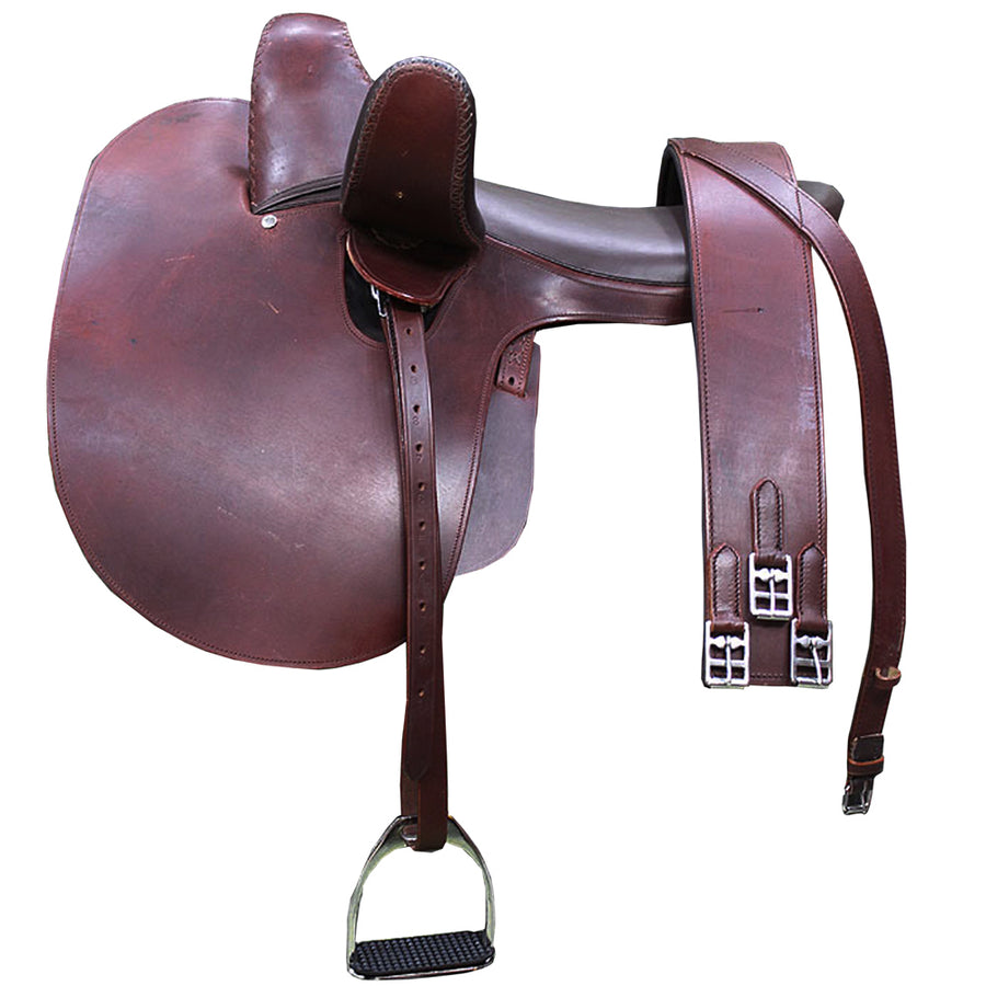 HILASON W. H. Genuine Leather One Side Saddle Dark Brown by Hilason – Cowboy and equestrian accessories