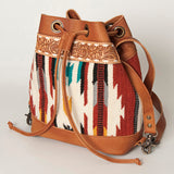 ADBG862A American Darling Hand Tooled Saddle Blanket Genuine Leather Women Bag Western Handbag Purse