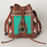 ADBG862F American Darling Hand Tooled Saddle Blanket Genuine Leather Women Bag Western Handbag Purse