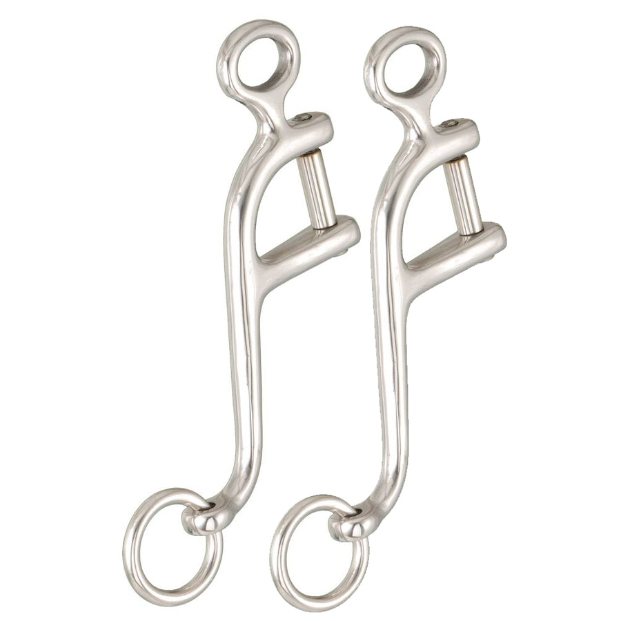 Stainless steel horse bit with curved shanks and port - Uhorse