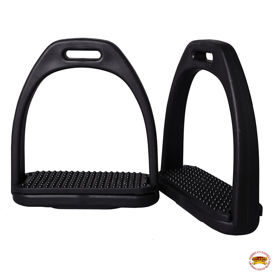 HILASON W. H. Riding Saftey Saddle Plastic Stirrups Non Slip Tread – by Hilason – Cowboy and equestrian accessories