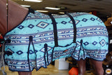 Hilason Horse Fly Sheet Uv Protect Mesh Bug Mosquito Summer Turquoise Aztec