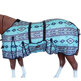 72 In Hilason Horse Fly Sheet Uv Protect Mesh Bug Mosquito Summer Turquoise Aztec - Uhorse