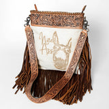 ADBGS192T American Darling Hand Tooled Hair On Genuine Leather Women by Hilason – Cowboy and equestrian accessories