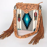 American Darling Cross Body Hand Tooled Saddle Blanket Genuine Leather Women Bag Western Handbag Purse