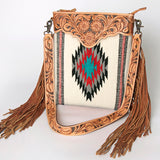 American Darling Cross Body Hand Tooled Saddle Blanket Genuine Leather Women Bag Western Handbag Purse