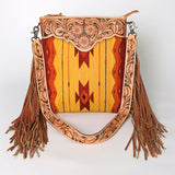 American Darling Cross Body Hand Tooled Saddle Blanket Genuine Leather Women Bag Western Handbag Purse