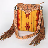 American Darling Cross Body Hand Tooled Saddle Blanket Genuine Leather Women Bag Western Handbag Purse