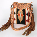 American Darling Cross Body Hand Tooled Saddle Blanket Genuine Leather Women Bag Western Handbag Purse