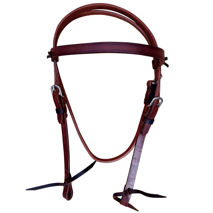 W. Leather H. Headstall Comfytack Brown by Hilason – Cowboy and equestrian accessories