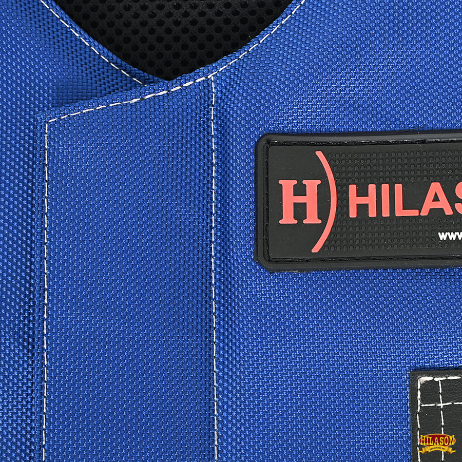 HILASON Bull Riding Vest Kids Junior Youth Pro Rodeo Cordura Blue With Black | Protective
