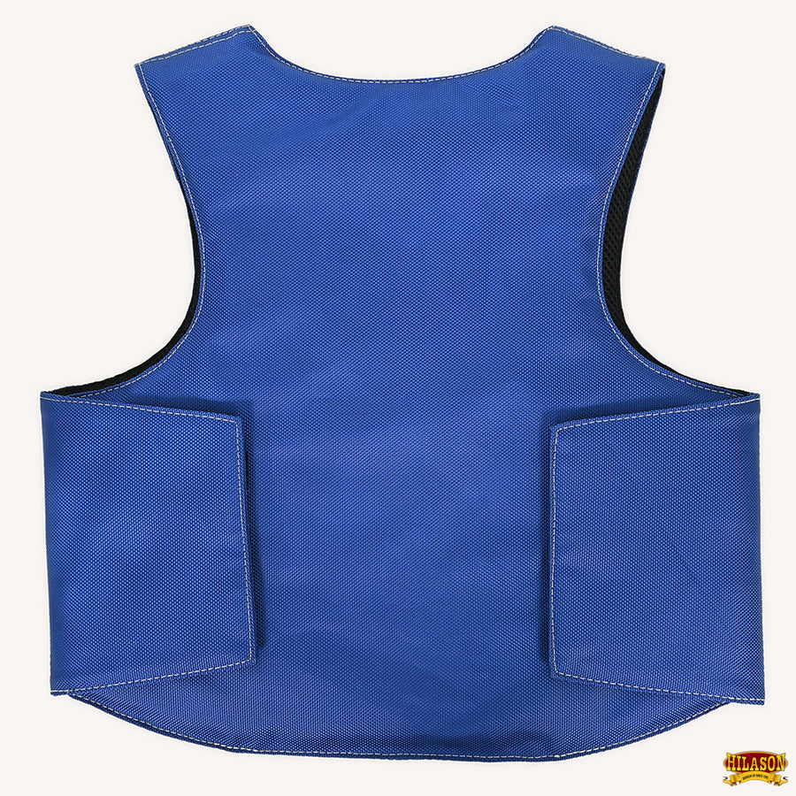 HILASON Bull Riding Vest Kids Junior Youth Pro Rodeo Cordura Blue With Black | Protective