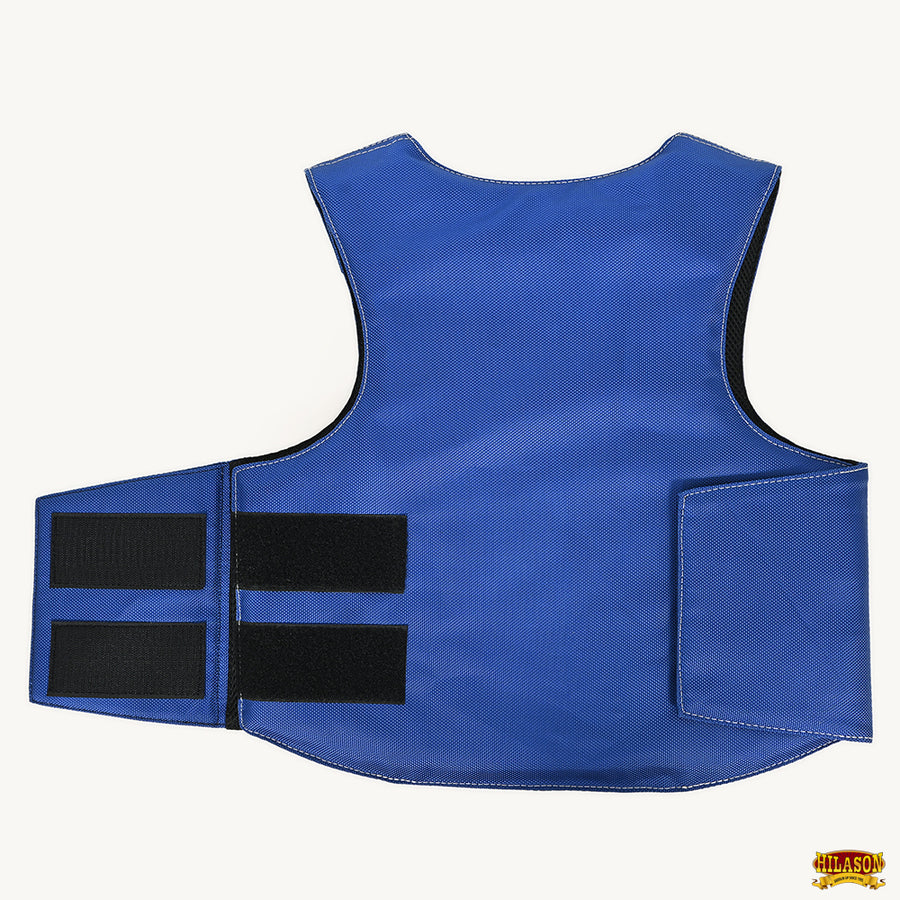 HILASON Bull Riding Vest Kids Junior Youth Pro Rodeo Cordura Blue With Black | Protective
