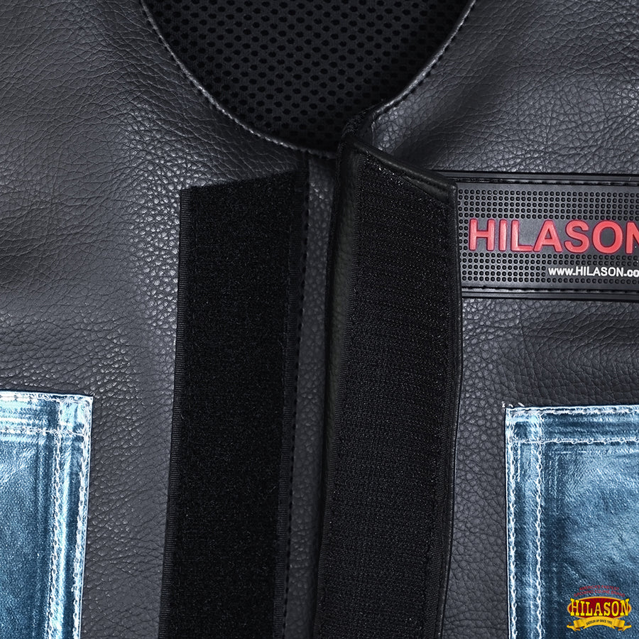 Hilason Kids Junior Youth Bull Riding Pro Rodeo Leather Protective Vest