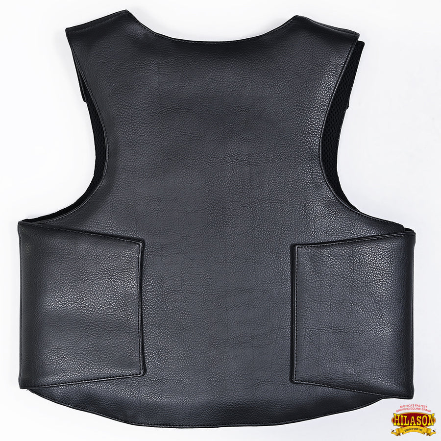 Hilason Kids Junior Youth Bull Riding Pro Rodeo Leather Protective Vest