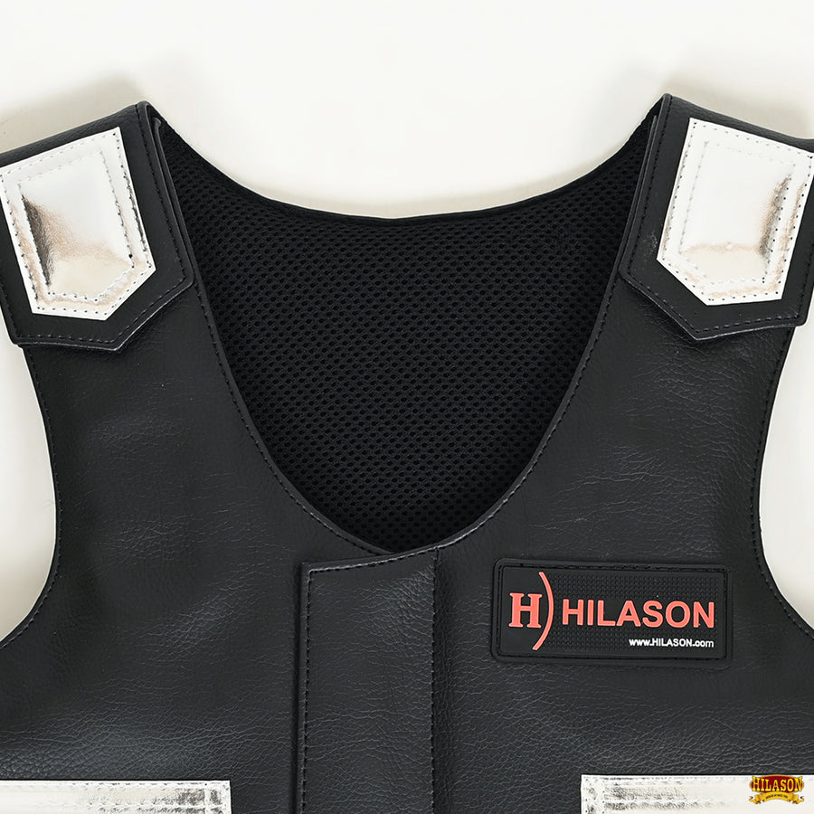 Hilason Kids Junior Youth Bull Riding Pro Rodeo Leather Protective Vest