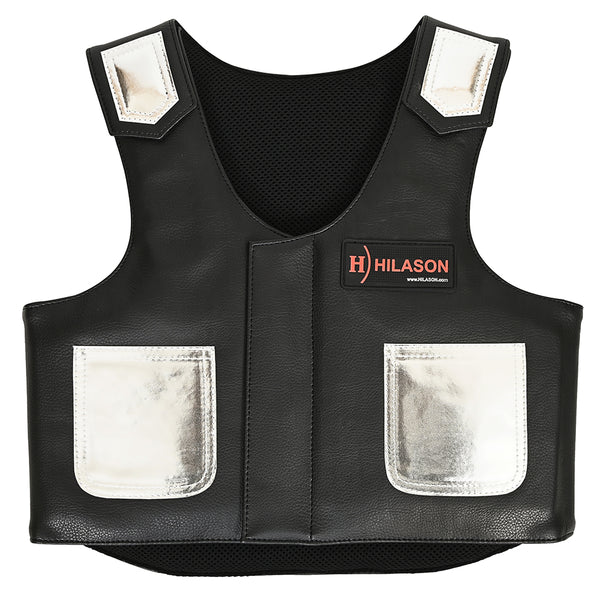 Hilason Kids Junior Youth Bull Riding Pro Rodeo Leather Protective Vest - Uhorse