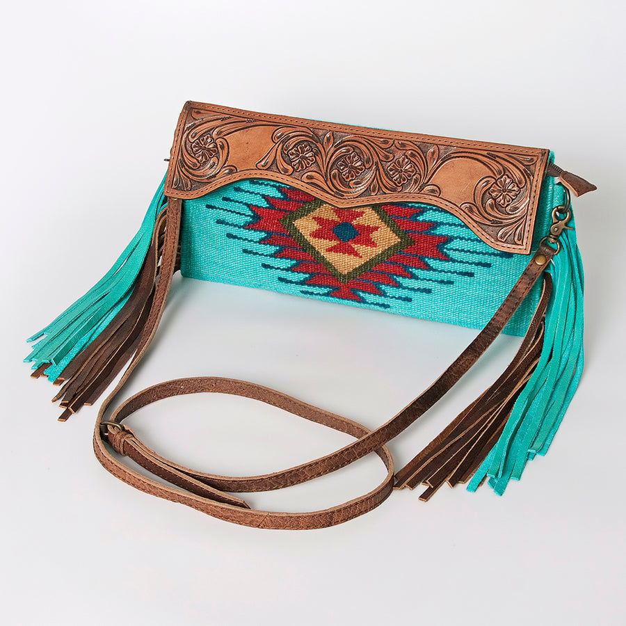 American Darling Hand Tooled Floral and Saddle Blanket Western Small Cross body Bag - Uhorse