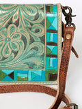 American Darling Organizer Saddle Blanket Genuine Leather Western Women Bag Handbag Purse | for Cute Travel