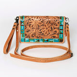 American Darling ORGANISER Upcycled Wool Genuine Leather women bag western handbag purse