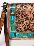 American Darling ORGANISER Upcycled Wool Genuine Leather women bag western handbag purse