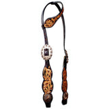 Bar H Equine Horse Leather One Ear Headstall