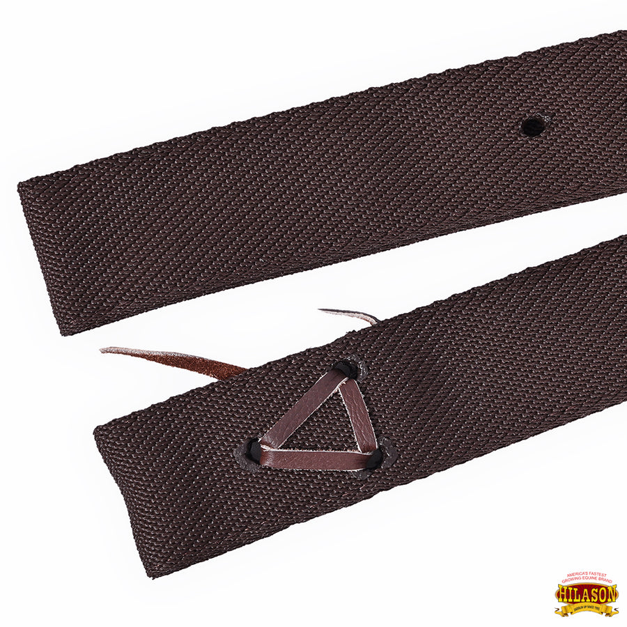 HILASON Premium Single Nylon Cinch Tie Strap and Off Billet Set | Saddle