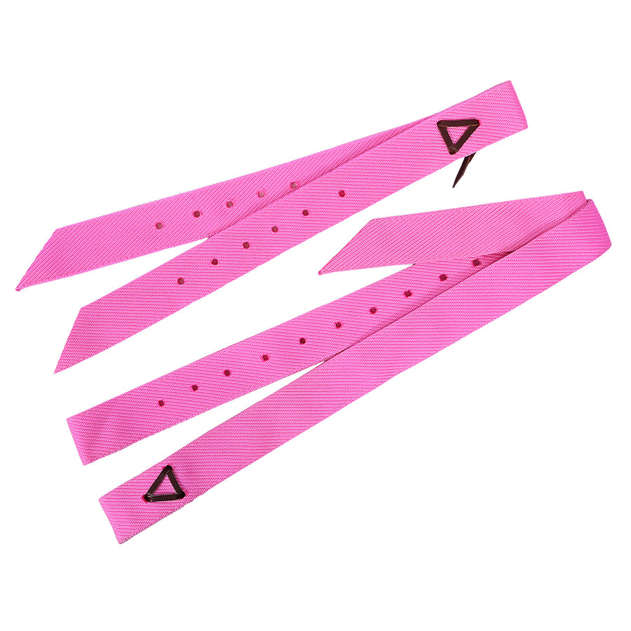 Pink nylon western cinch with black hardware - Uhorse