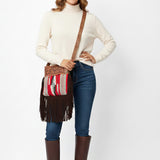 American Darling Large Crossbody Hand Tooled Saddle Blanket Genuine Leather Women Bag Western Handbag Purse