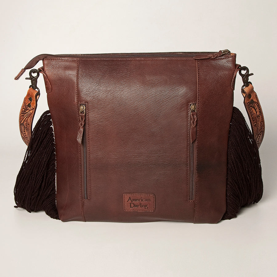 American Darling Large Crossbody Hand Tooled Saddle Blanket Genuine Leather Women Bag Western Handbag Purse