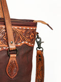 American Darling ADBGZ259A Tote Hand Tooled Genuine Leather Women Bag Western Handbag Purse