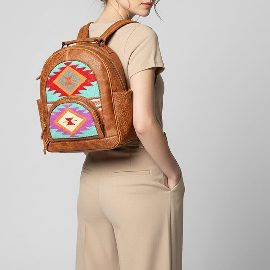 American Darling Backpack Saddle Blanket Genuine Leather Women Bag Western Handbag Purse
