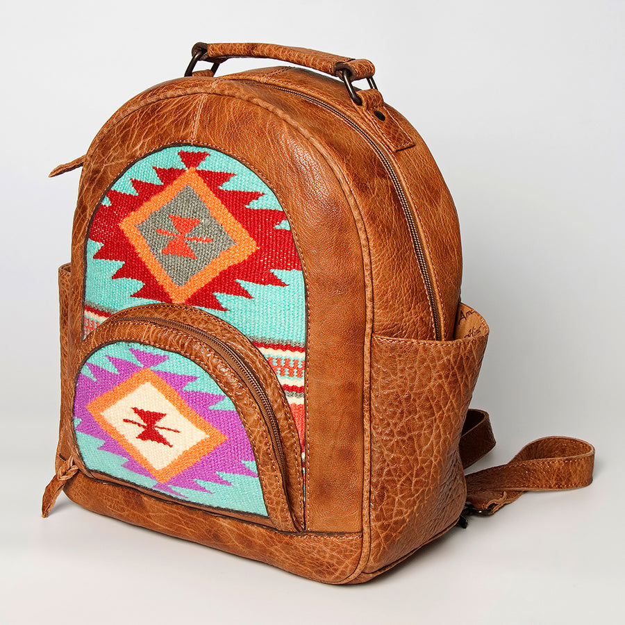 American Darling Backpack Saddle Blanket Genuine Leather Women Bag Western Handbag Purse - Uhorse