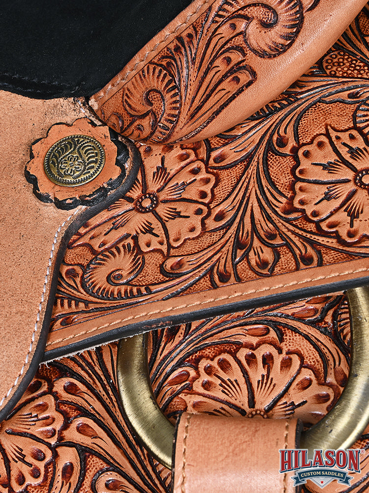 HILASON Western Horse Saddle Leather Ranch Roping Cowboy | Treeless for Horses Skirting