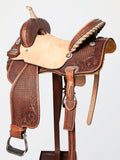 HILASON Western Horse Barrel Racing Saddle Trail American Leather Brown