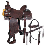 16 In W. H. Saddle Leather Ranch Roping Cowboy Hilason by Hilason – Cowboy and equestrian accessories