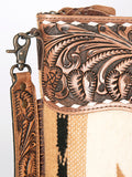 American Darling Signature Crossbody Hand Tooled Saddle Blanket Genuine Leather Women Bag Western Handbag Purse