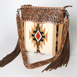 American Darling Signature Crossbody Hand Tooled Saddle Blanket Genuine Leather Women Bag Western Handbag Purse