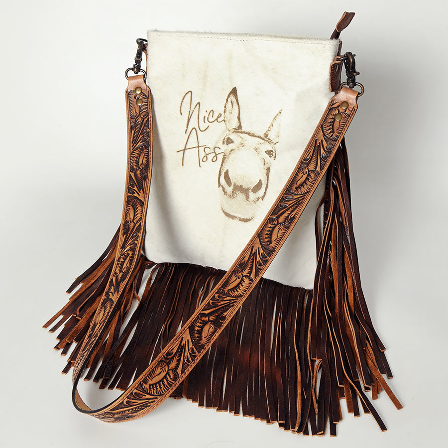 American Darling Large Crossbody Hair On Genuine Leather Western Women Bag Handbag Purse | Cute - Uhorse