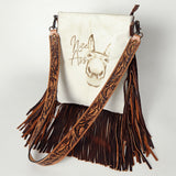 American Darling ADBGS192AD Messenger Hair On Genuine Leather Women Bag Western Handbag Purse