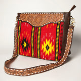 American Darling ADBGA257 Large Crossbody Hand Tooled Saddle Blanket Genuine Leather Women Bag Western Handbag Purse