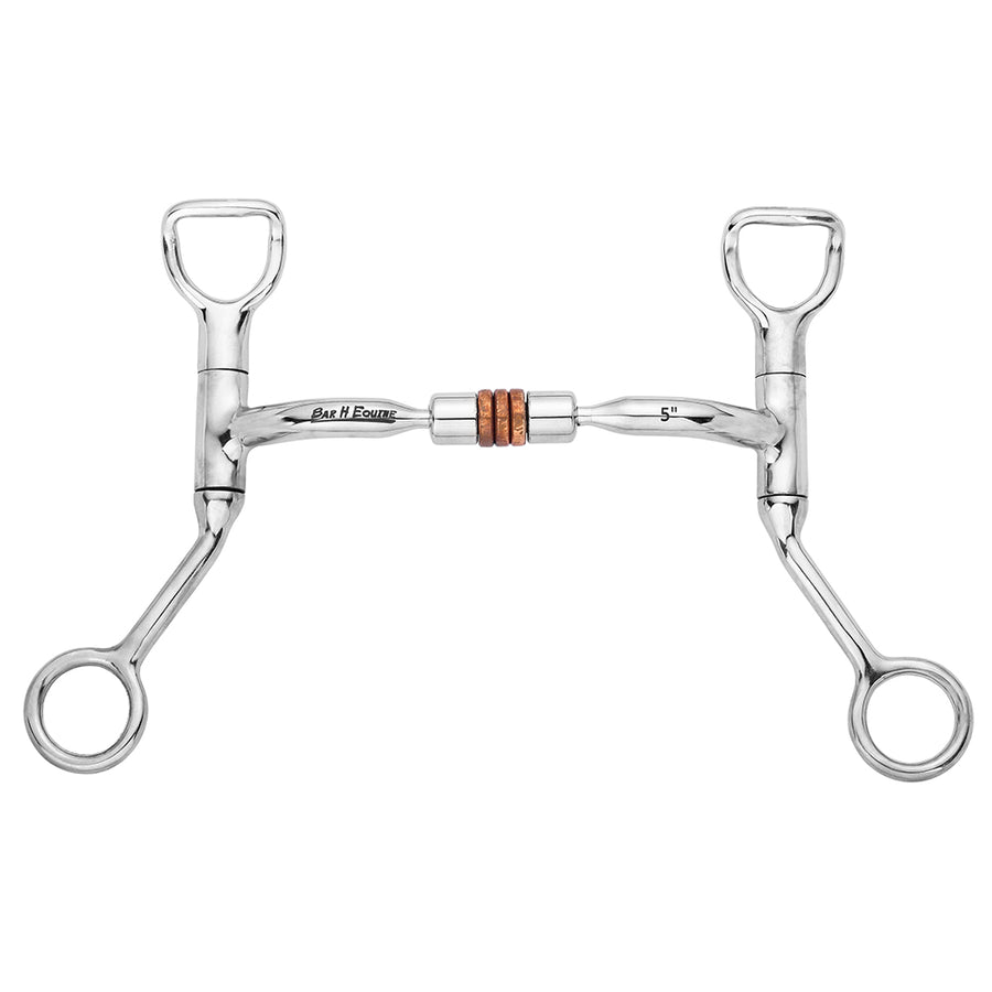 BAR H EQUINE Western Short Shank Bit with Comfort Mouth and Copper Rollers - Uhorse