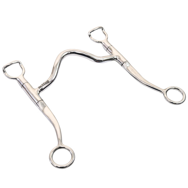 Bar H Equine Stainless Steel High Port Swivel Shank Bit | Bits for Horses Horse Snaffle and bridles - Uhorse