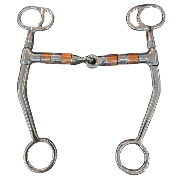 Bar H Equine Cavalry Shank Tongue Relief Bit W/Copper Roller | Bits for Horses Horse Snaffle and bridles - Uhorse