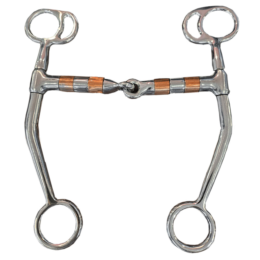 Bar H Equine Cavalry Shank Tongue Relief Bit W/Copper Roller | Bits for Horses Horse Snaffle and bridles - Uhorse
